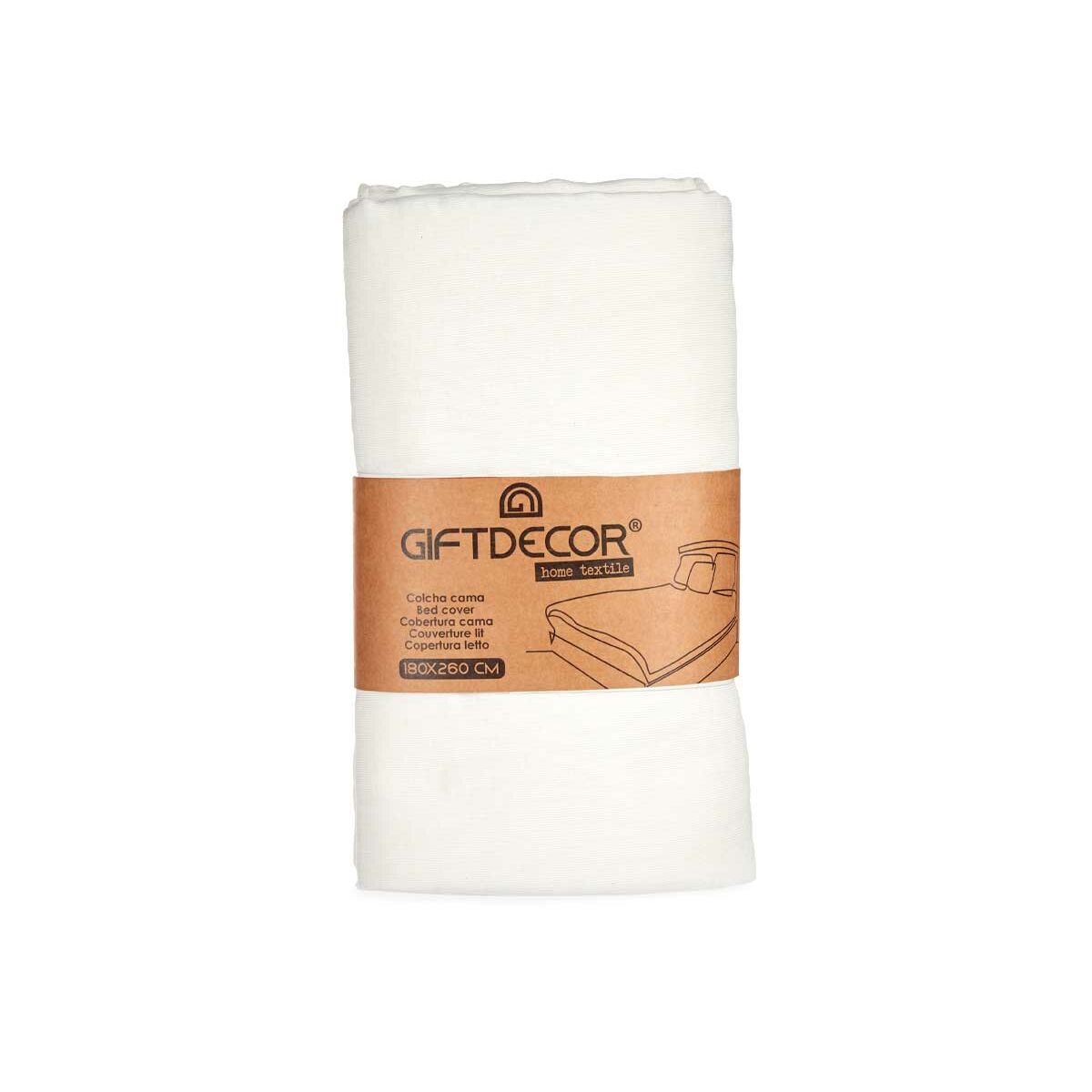 Sengeteppe (dyne) Gift Decor Hvit 20 x 13 x 30 cm